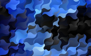 Dark BLUE vector template with lava shapes.