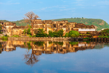 Fototapeta na wymiar Bundi town panoramic view, India