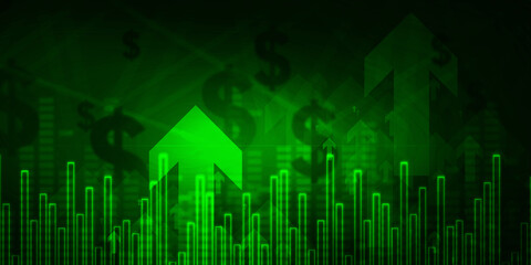 2d rendering Stock market online business concept. business Graph 
