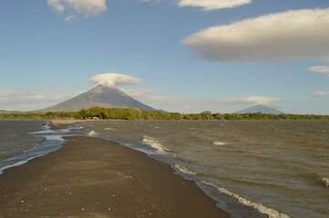 The volcanic islands Isla Ometepe and the volcanoes around Léon in Nicaragua, Central America