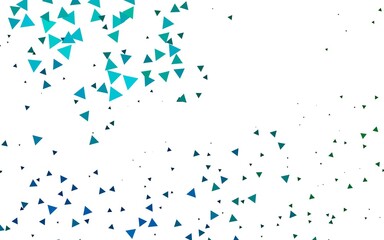Light Blue, Green vector layout with lines, triangles.