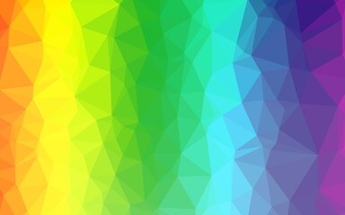 Light Multicolor, Rainbow vector low poly layout.