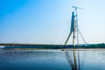 Fototapeta premium Signature Bridge in New Delhi, India