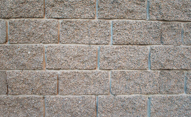 brick granite masonry. Facing the facade of the building