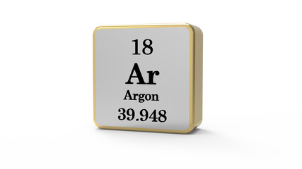 3d Argon Element Sign. Stock İmage.	
