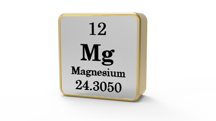 3d Magnesium Element Sign. Stock İmage.	