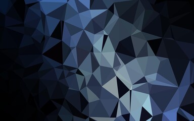Dark BLUE vector polygon abstract backdrop.