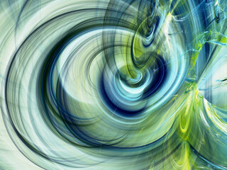 green abstract fractal background 3d rendering illustration