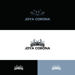 crown logo with deer antlers and other animals