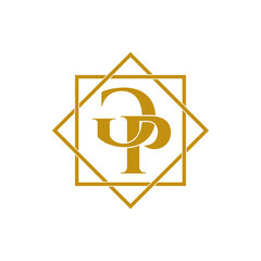 Letter GP luxury logo design vector