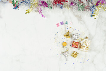 Christmas background with copy space for create Christmas and New Year card