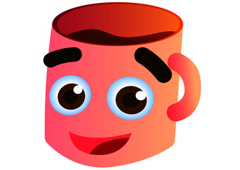 A cute cartoon cup of chocolate vector.