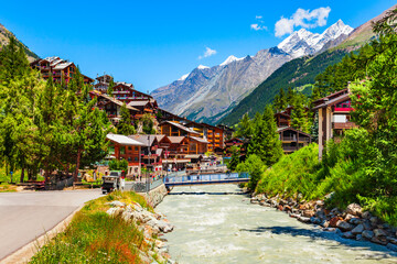 Traditional houses in Zermatt, Switzerland