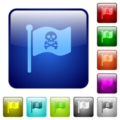 Pirate flag color square buttons