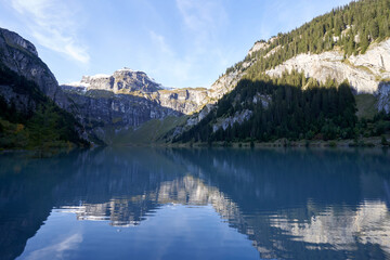 Fototapeta na wymiar Switzerland Alps Graubuenden Mountain Scenery Lake Panixer