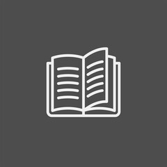 Book flat vector icon. Knowledge flat vector icon. Education vector sign