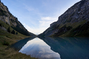 Switzerland Alps Graubuenden Mountain Scenery Lake Panixer