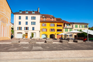 Nyon town on Lake Geneva