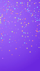 Festive classic confetti. Celebration stars. Color