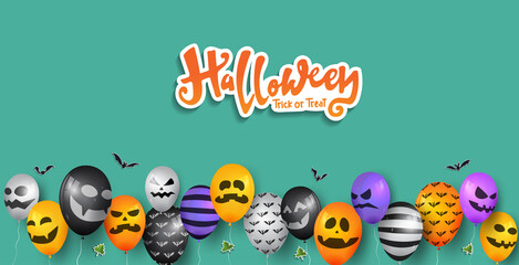 Happy Halloween with horror element can be use banner, poster, greeting card, invitation, party and celebration event