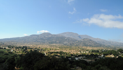 Le plateau de Katharo &agrave; Kritsa en Cr&egrave;te