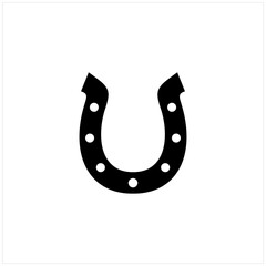 Silhouette Horseshoe Icon Vector Concept Design Illustration