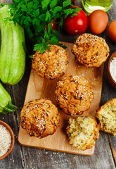 Muffins with zucchini