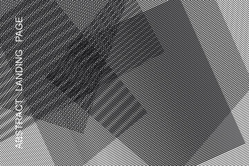 Lattice curves vector template, geometric graphic design. Abstract monochrome background with parallel and intersecting lines. Curves grid texture for cover, banner layout.