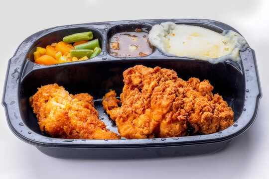 Fried Chick TV Dinner Cooked In The Serving Tray