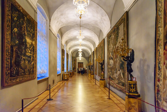 Interior of State Hermitage Museum. Saint Petersburg. Russia