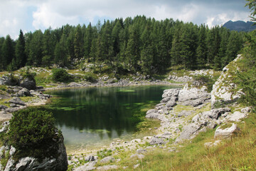 Fototapeta na wymiar Seven lakes valley in Triglav National Park, Slovenia 