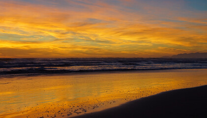 sunset on the beach