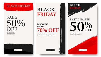 Stories template set for black friday.