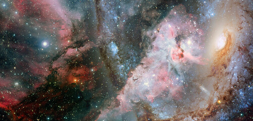 Science fiction wallpaper. Billions of galaxies in the universe. Elements of this image furnished...