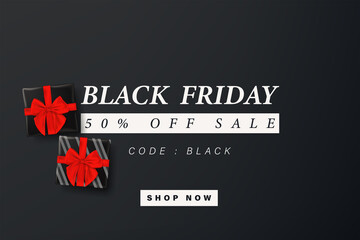Black friday banner for for shopping sale or social media stories template.