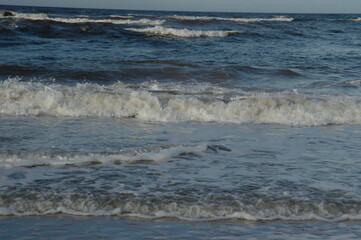 stormy weather on the white sea