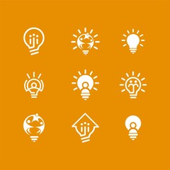 Lightbulb logo template. Lightbulb icon. Abstract lightbulb logo. Business logo template. Vector illustration