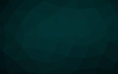 Fototapeta premium Dark Green vector triangle mosaic cover.