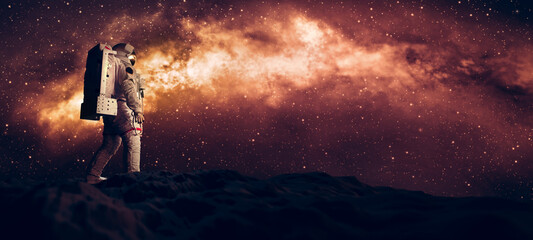 Astronaut doing space walk. Mars exploration. © Photocreo Bednarek