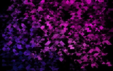 Fototapeta premium Dark Purple, Pink vector layout with lines, triangles.