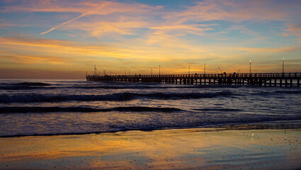 Naklejka premium sunset on the beach