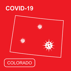 Obraz na płótnie Canvas Map of Colorado labeled 