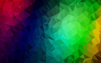 Obraz premium Dark Multicolor, Rainbow vector low poly layout.