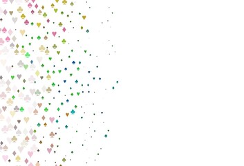 Light Multicolor, Rainbow vector pattern with symbol of cards.
