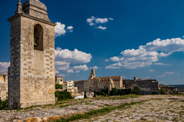Gravina in Puglia, Italy. The path of pebbles and stones that leads to the Sanctuary of Madonna...