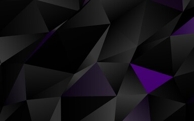 Dark Purple vector blurry triangle texture.