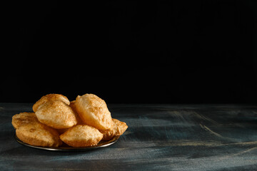 Traditional Indian Bengali puff flatbread luci
