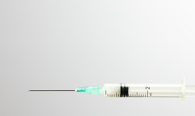 medical syringe cannula with white background