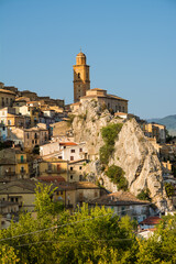 Fototapeta na wymiar View of the characteristic village of Villa Santa Maria in the province of Chieti (Italy)