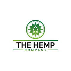 Cannabis or Marijuana Oil vector Logo Design.